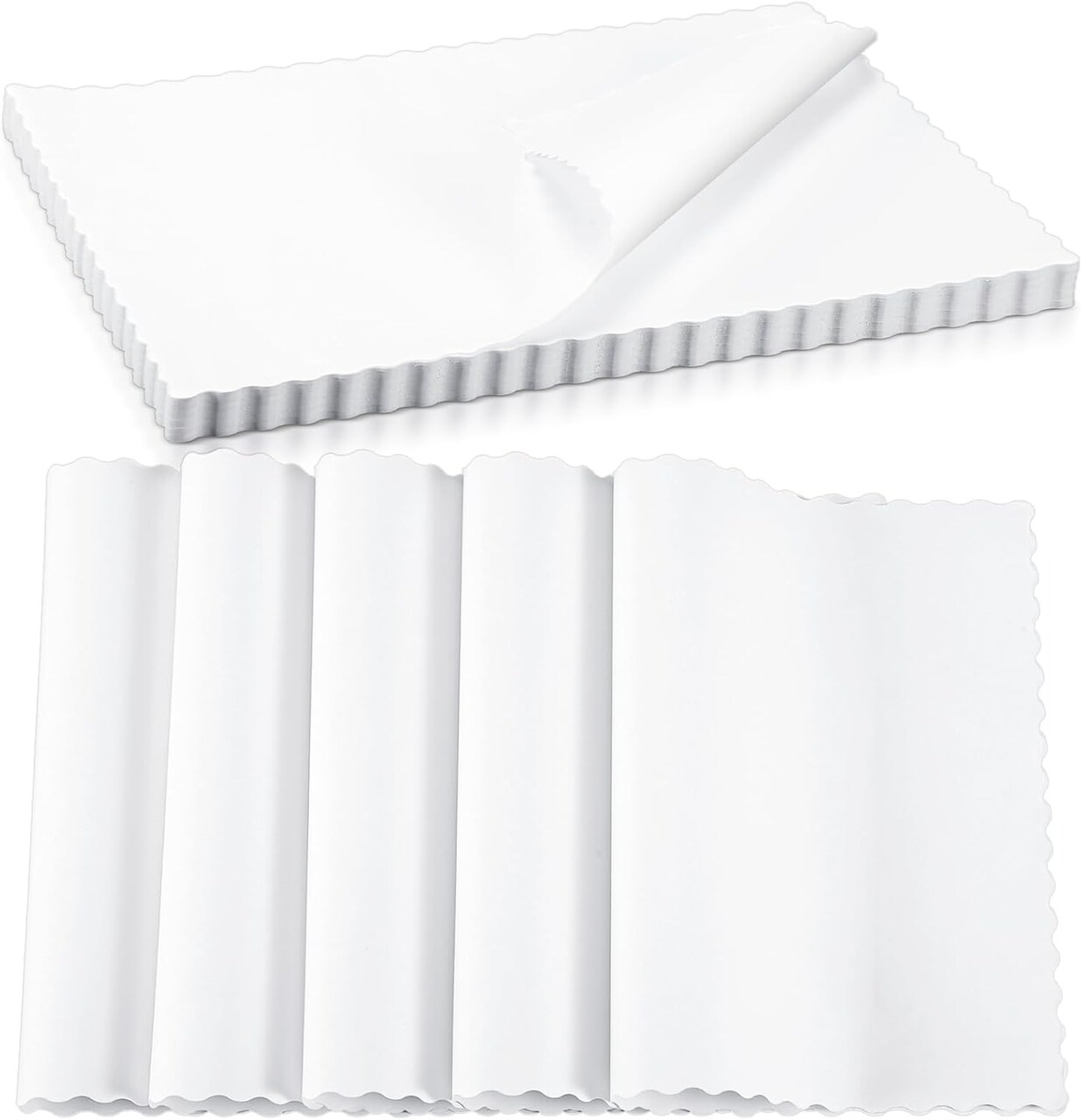 200 Pcs Paper Placemats Disposable Table Placemat Scalloped Edges Blank Table Mats Bulk Place Mat